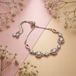 Celeste Halo 925 Silver Adjustable Bracelet