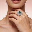Emerald Orbit Luxe 925 Silver Ring