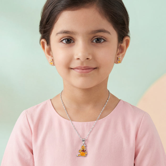 Nilo 925 Kids Jewellery Honey Bear Charm Set