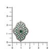 Emerald Petal Mirage 925 Silver Statement Ring
