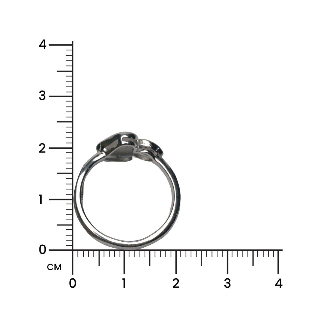 Petite Heart Duo 925 Silver Ring
