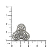 Crystal Orbit Trio 925 Silver Stud Earrings