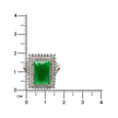 Emerald Crest Square 925 Silver Ring