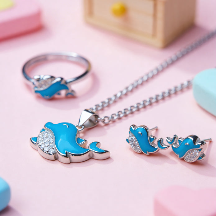 Nilo 925 Kids Jewellery Ocean Dolphin Delight Set