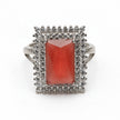 Ruby Frame Elegance 925 Silver Ring