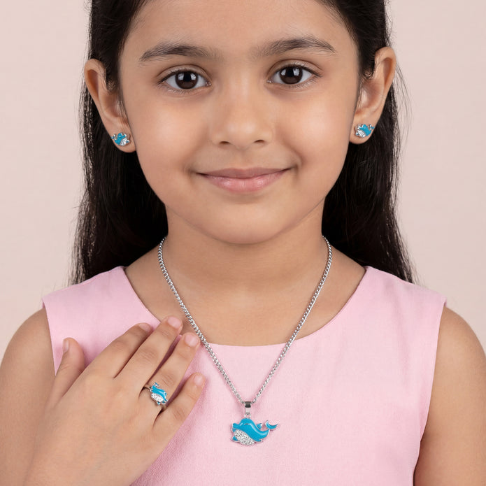Nilo 925 Kids Jewellery Ocean Dolphin Delight Set