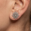 Crystal Starburst Bloom 925 Silver Stud Earrings