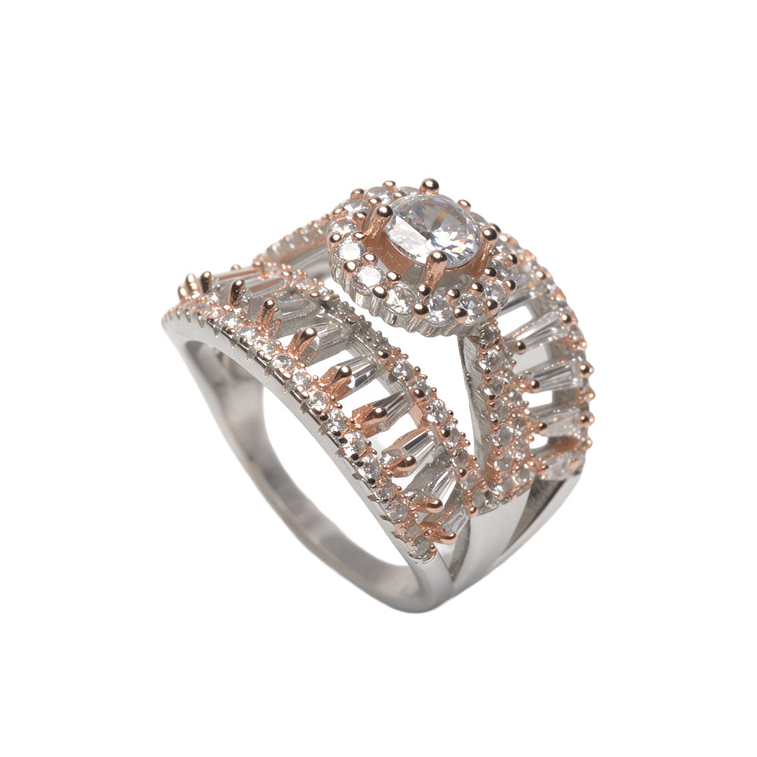 Rosé Ribbon Luxe 925 Silver Ring