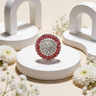 Scarlet Halo Royale 925 Silver Statement Ring