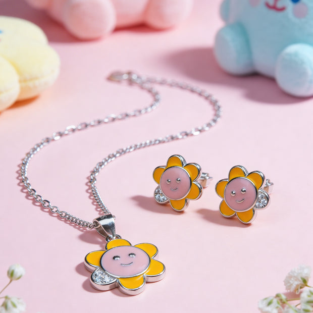 Nilo 925 Kids Jewellery Sunny Smiles Flower Set