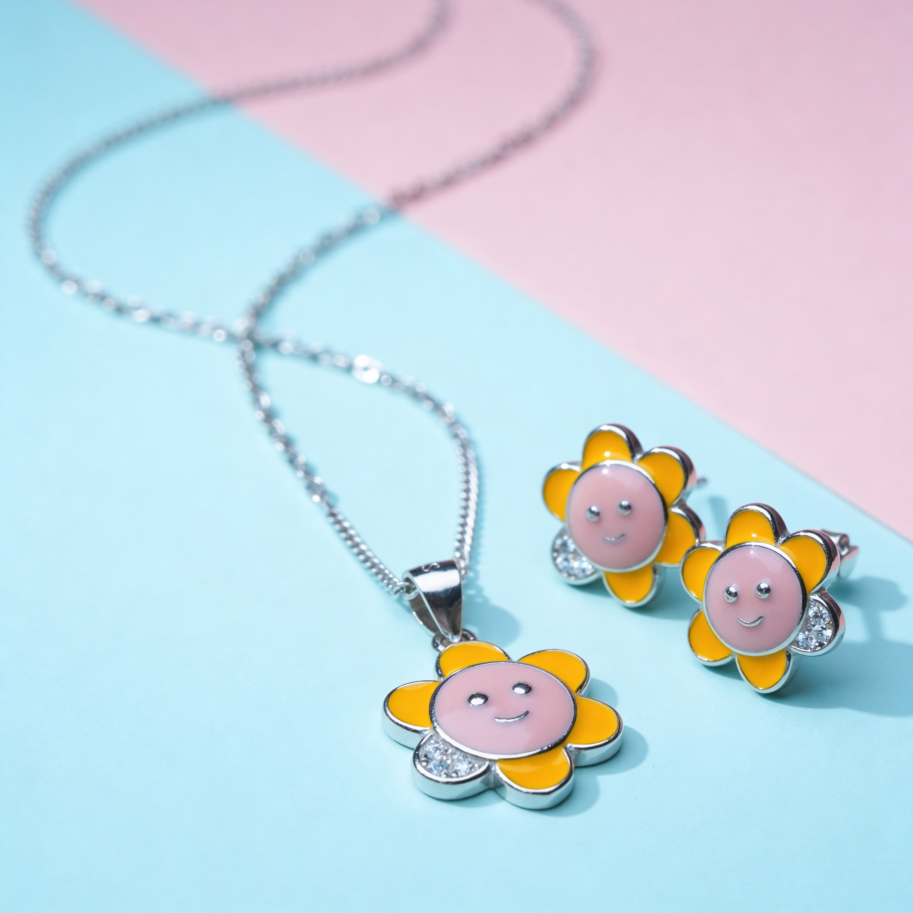 Nilo 925 Kids Jewellery Sunny Smiles Flower Set