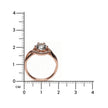 Rosé Halo Solitaire 925 Silver Ring