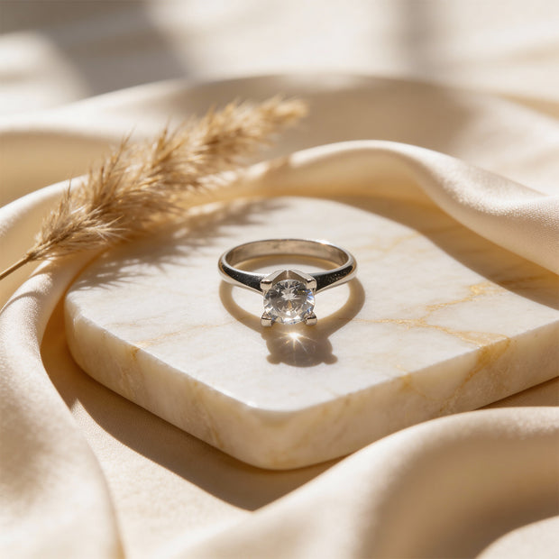 Celeste Solitaire 925 Silver Ring