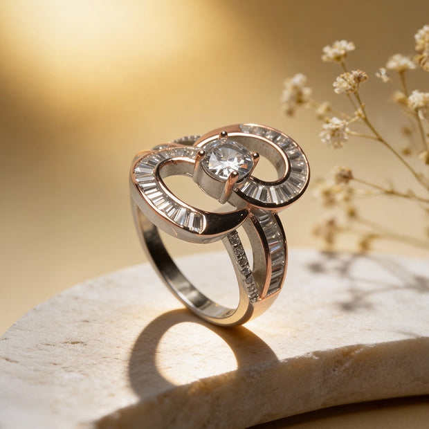 Rosé Infinity Sparkle 925 Silver Ring