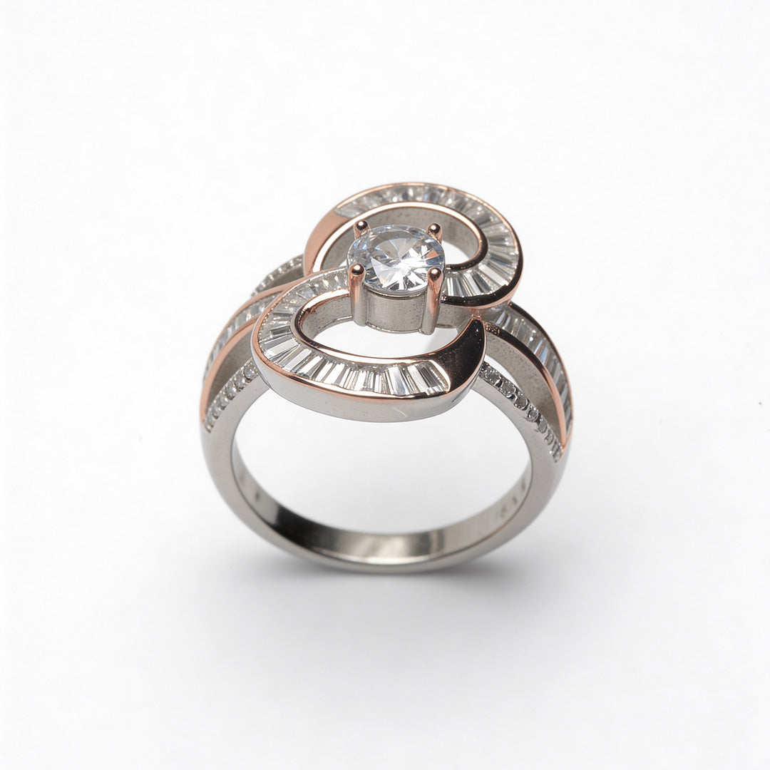 Rosé Infinity Sparkle 925 Silver Ring