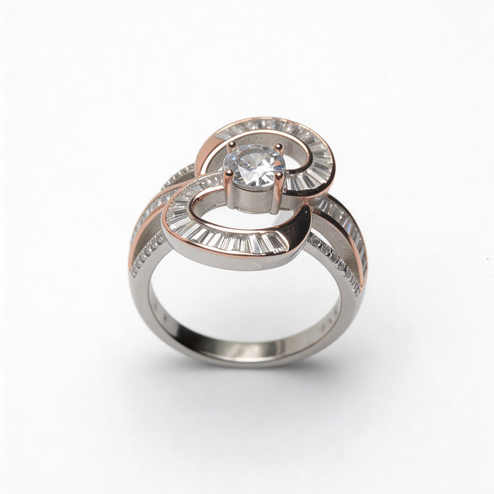 Rosé Infinity Sparkle 925 Silver Ring