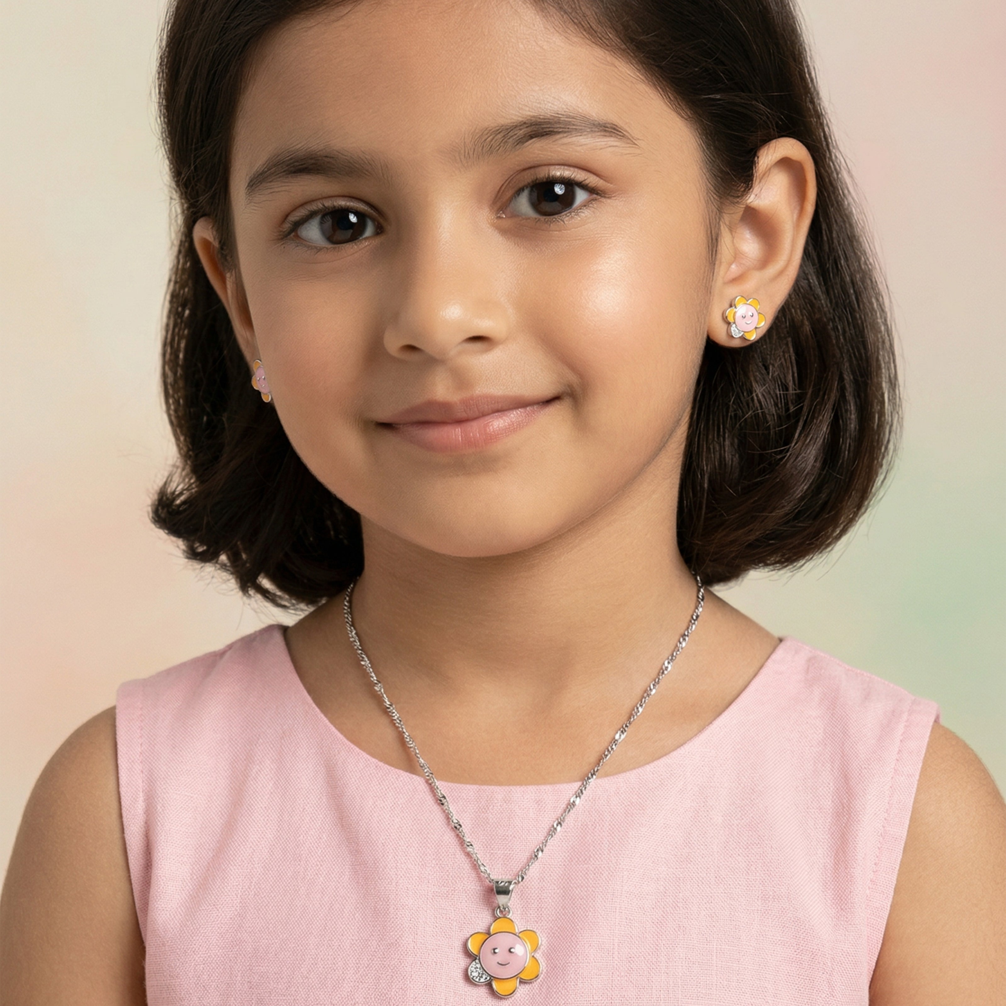 Nilo 925 Kids Jewellery Sunny Smiles Flower Set