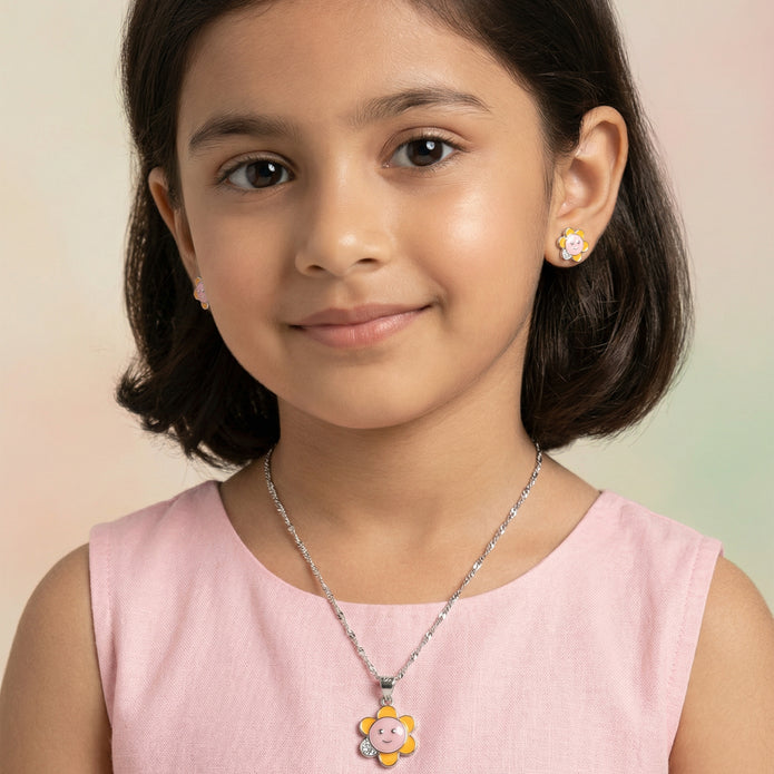 Nilo 925 Kids Jewellery Sunny Smiles Flower Set
