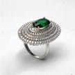 Emerald Orbit Luxe 925 Silver Ring