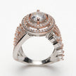 Rosé Halo Grandeur 925 Silver Ring