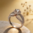 Rosé Elevated Halo 925 Silver Ring