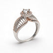Rosé Elevated Halo 925 Silver Ring