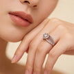 Rosé Elevated Halo 925 Silver Ring