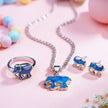 Nilo 925 Kids Jewellery Royal Blue Elephant Set