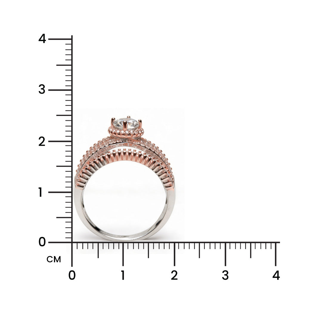 Grand Rosé Multi-Row 925 Silver Ring