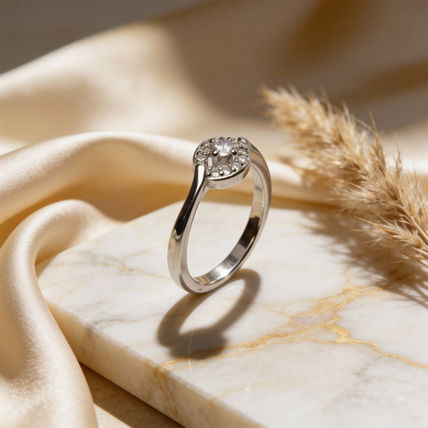 Halo Curve Grace 925 Silver Ring