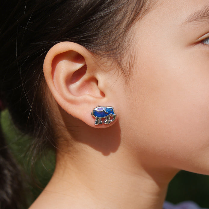 Nilo 925 Kids Jewellery Royal Blue Elephant Set