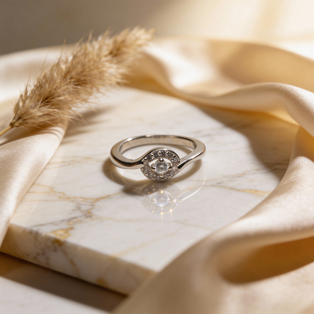 Halo Curve Grace 925 Silver Ring