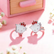 Nilo 925 Kids Jewellery Kitty Bow Stud Earrings