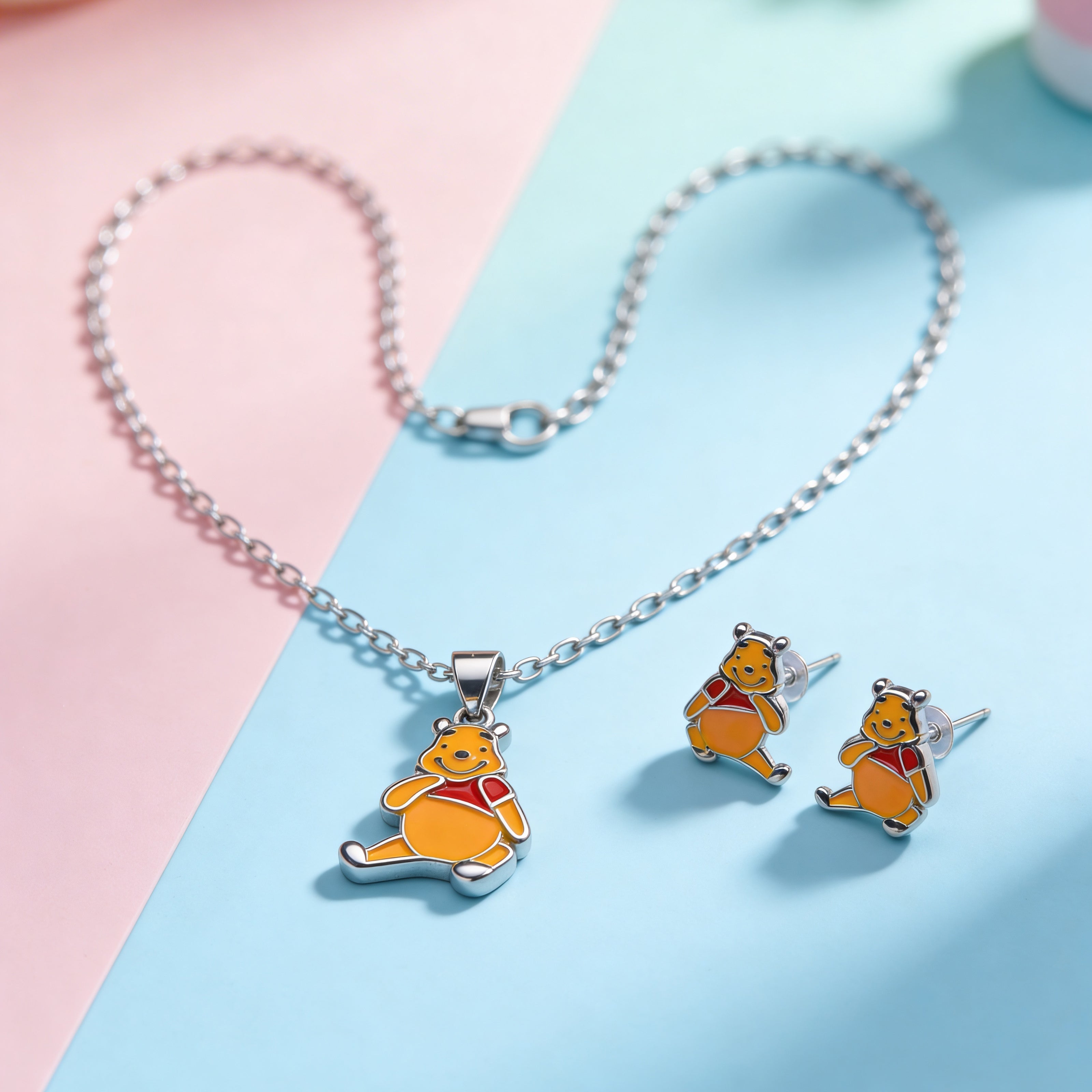 Nilo 925 Kids Jewellery Honey Bear Charm Set