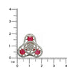 Ruby Trinity Glow 925 Silver Stud Earrings