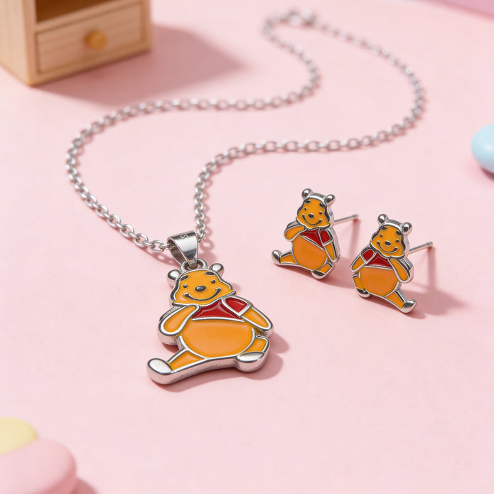 Nilo 925 Kids Jewellery Honey Bear Charm Set