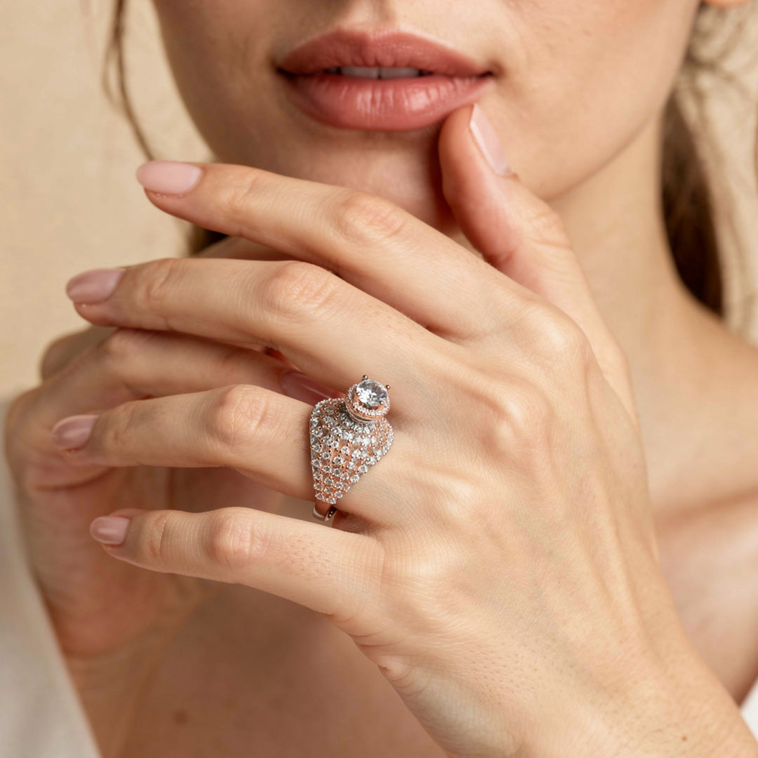 Imperial Crown Rosé 925 Silver Ring