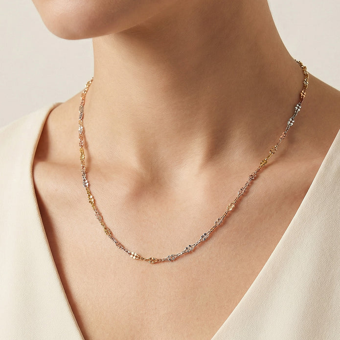 Tricolor Harmony 925 Silver Chain