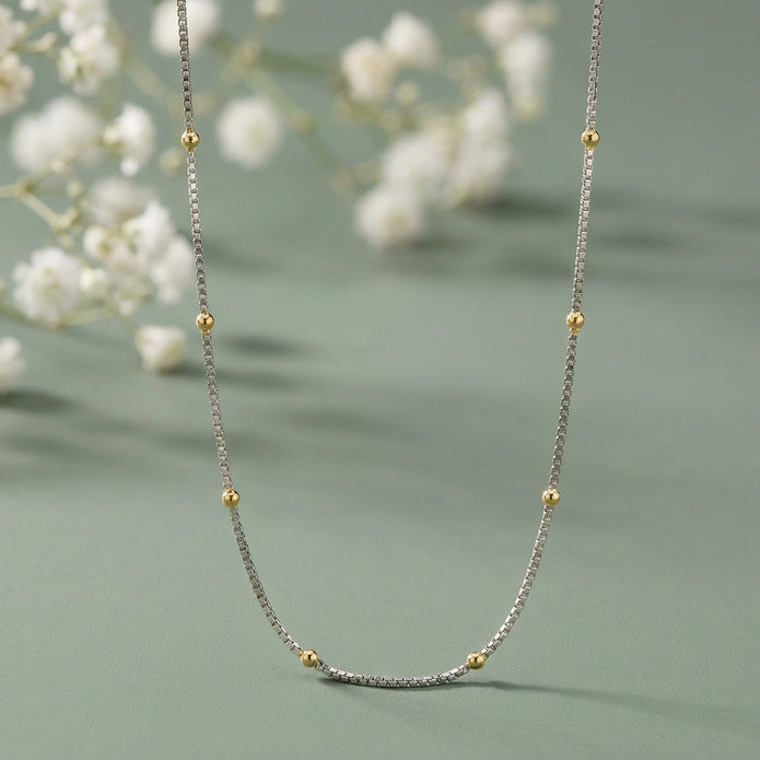 Golden Dot Whisper 925 Silver Chain
