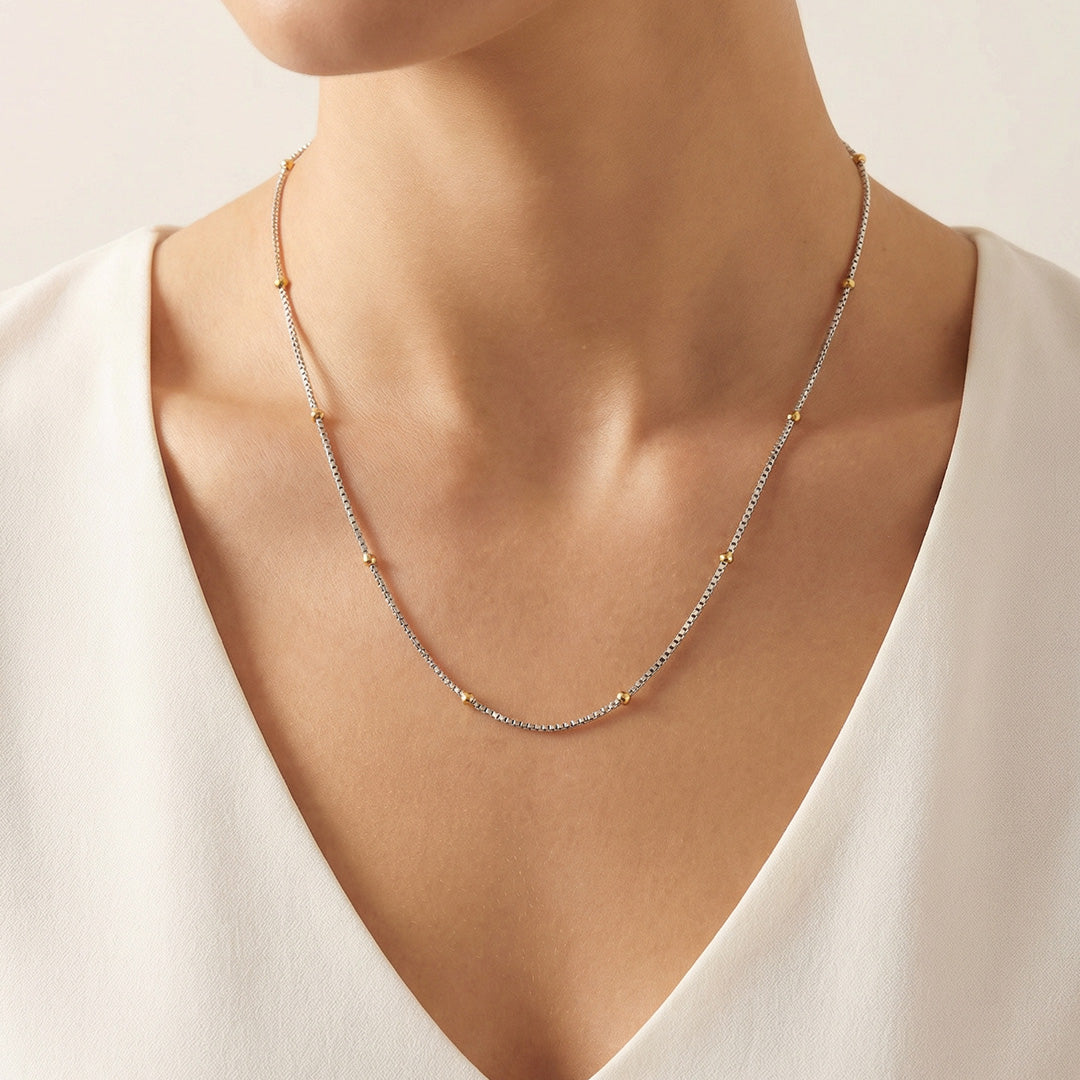Golden Dot Whisper 925 Silver Chain