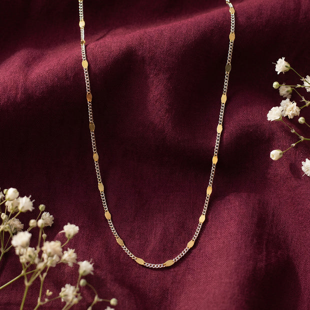 Dual Tone Spark Link 925 Silver Chain
