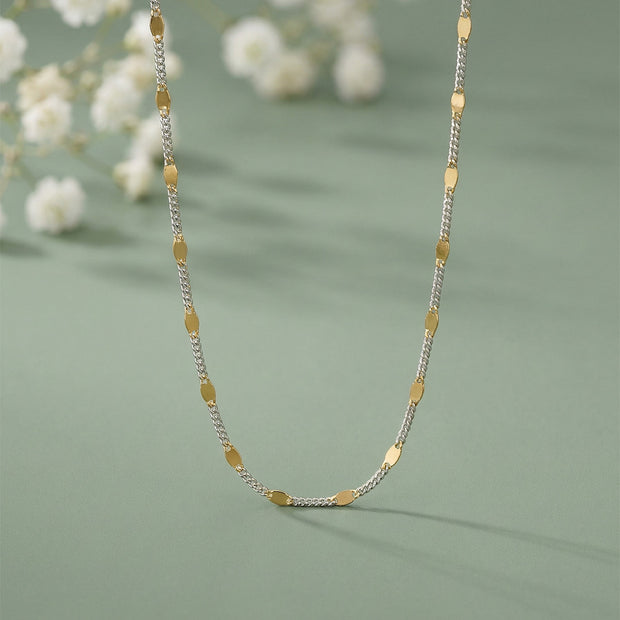 Dual Tone Spark Link 925 Silver Chain