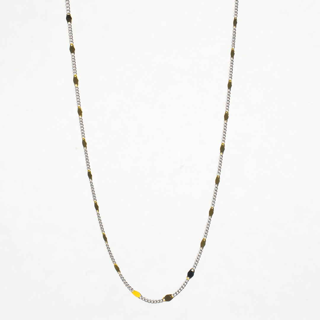 Dual Tone Spark Link 925 Silver Chain