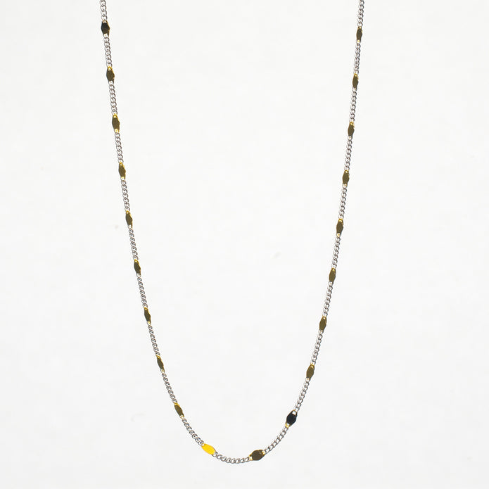 Dual Tone Spark Link 925 Silver Chain