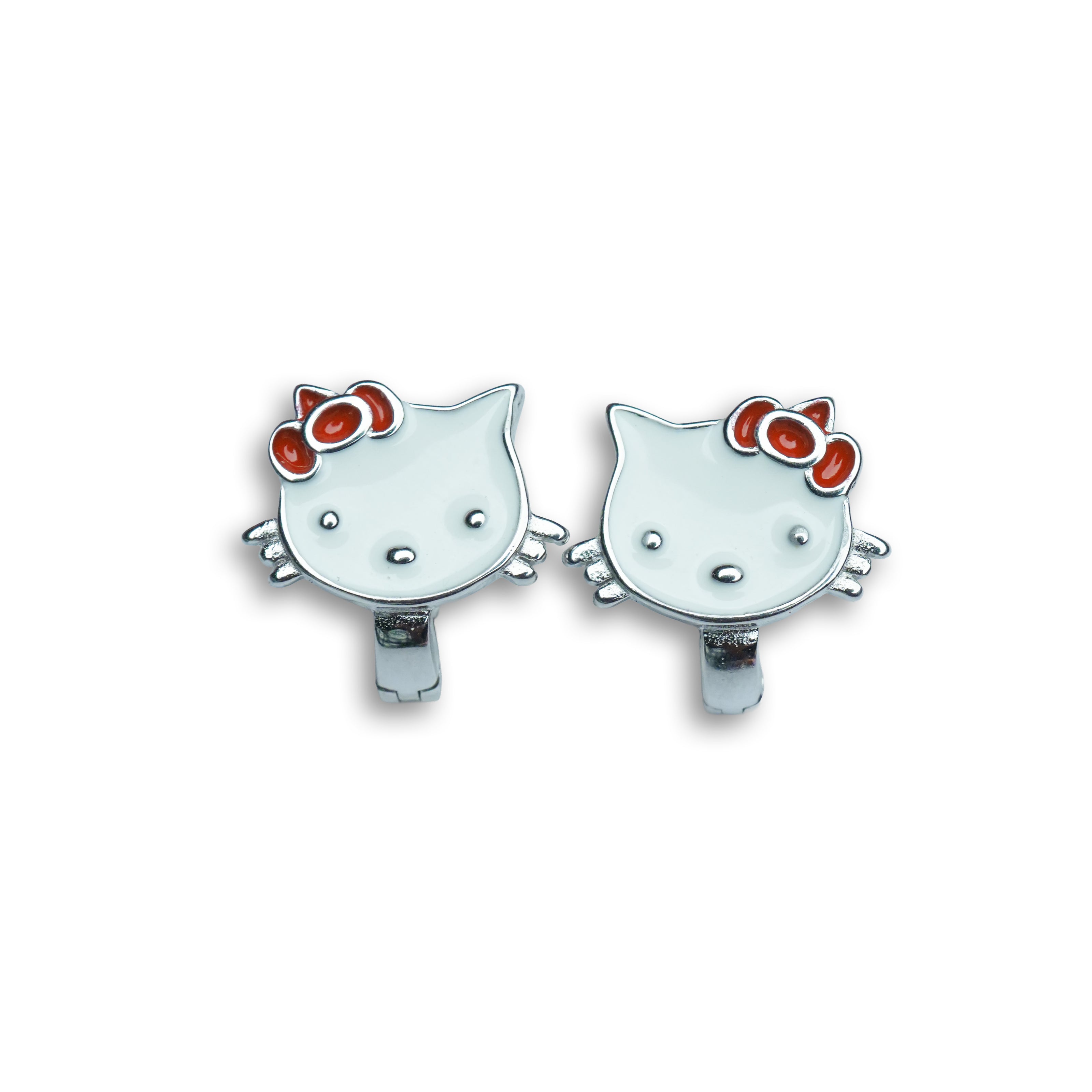 Nilo 925 Kids Jewellery Kitty Bow Stud Earrings