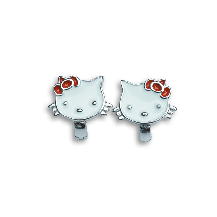 Nilo 925 Kids Jewellery Kitty Bow Stud Earrings