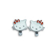 Nilo 925 Kids Jewellery Kitty Bow Stud Earrings