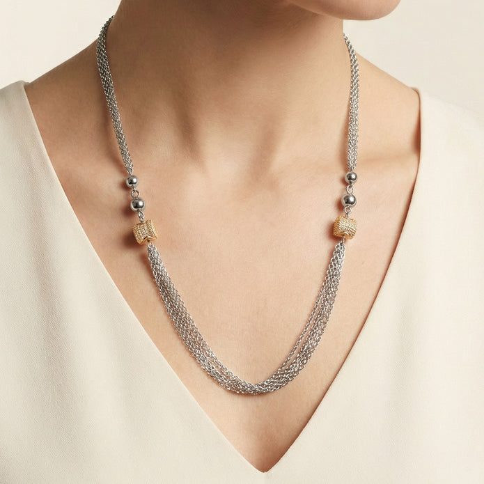 Luxe Tassel Glow 925 Silver Chain