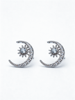 Nilo Celestial Star Moon Stud Earrings