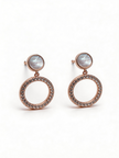 Nilo Mother of Pearl Halo Drop Earrings